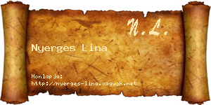 Nyerges Lina névjegykártya